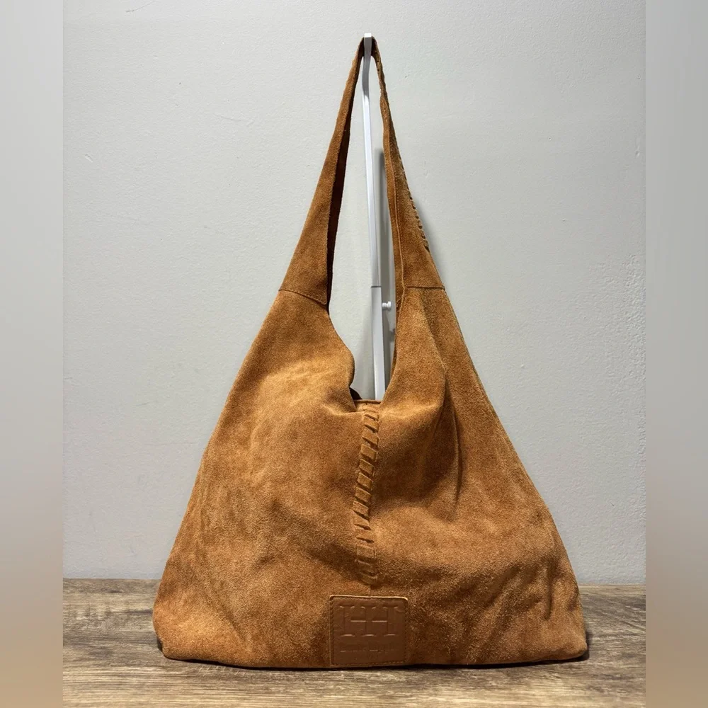 Haute Hippie Suede Shoulder Hobo Festival Bag - Picture 3 of 13